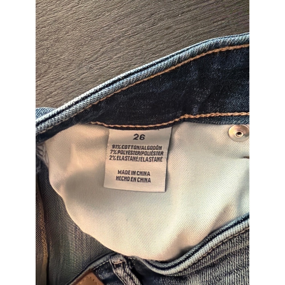 BKE Mom Jeans Womens 26 High Rise Distressed Ripped Denim Medium Wash - Picture 4 of 7